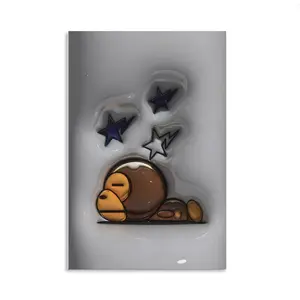 BAPE Monkey Slick Poster – High-Quality Wall Art, Aesthetic Japanese Streetwear Print for Home or Office Decor