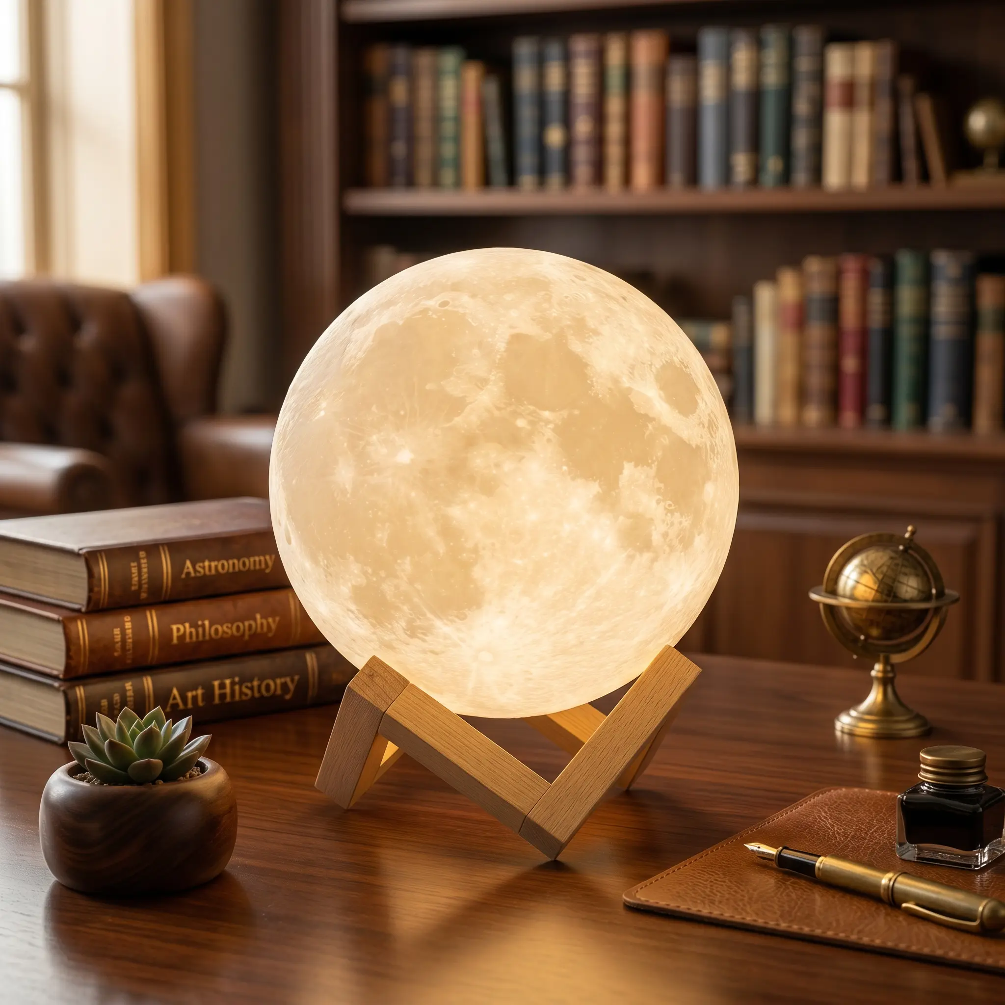 4.7 Inch Rechargeable 3D Printed Moon Lamp - Aesthetic Dorm Essential Mood Light, Realistic Lunar Texture,Upgrade, Remote & Touch Control, Timer, Small Space Decor for College Students, Viral TikTok Room Accent gadget tech cool