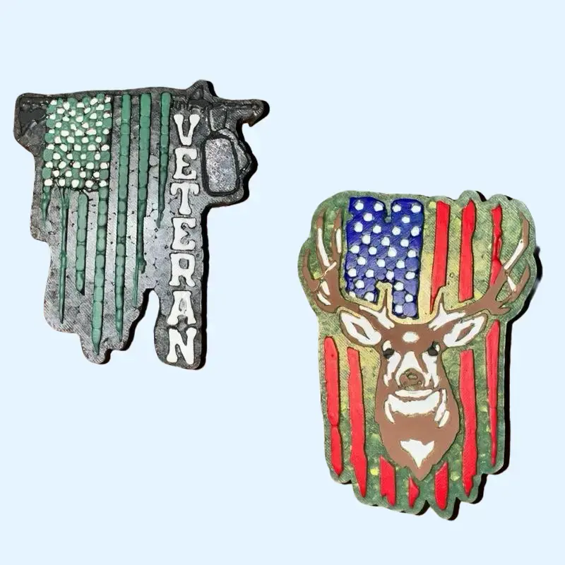 Flag Freshie for Veterans and Hunters -American Flag Design for Outdoor Adventures or Patriotic Pride Car Accessory