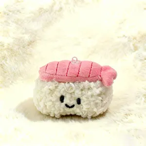 Autumn Winter Plush Cute Sushi Salmon AirPods Pro Case, Fits Apple AirPods Pro 1st 2nd 3rd Generation, Women's Bluetooth-compatible Earphone Cover