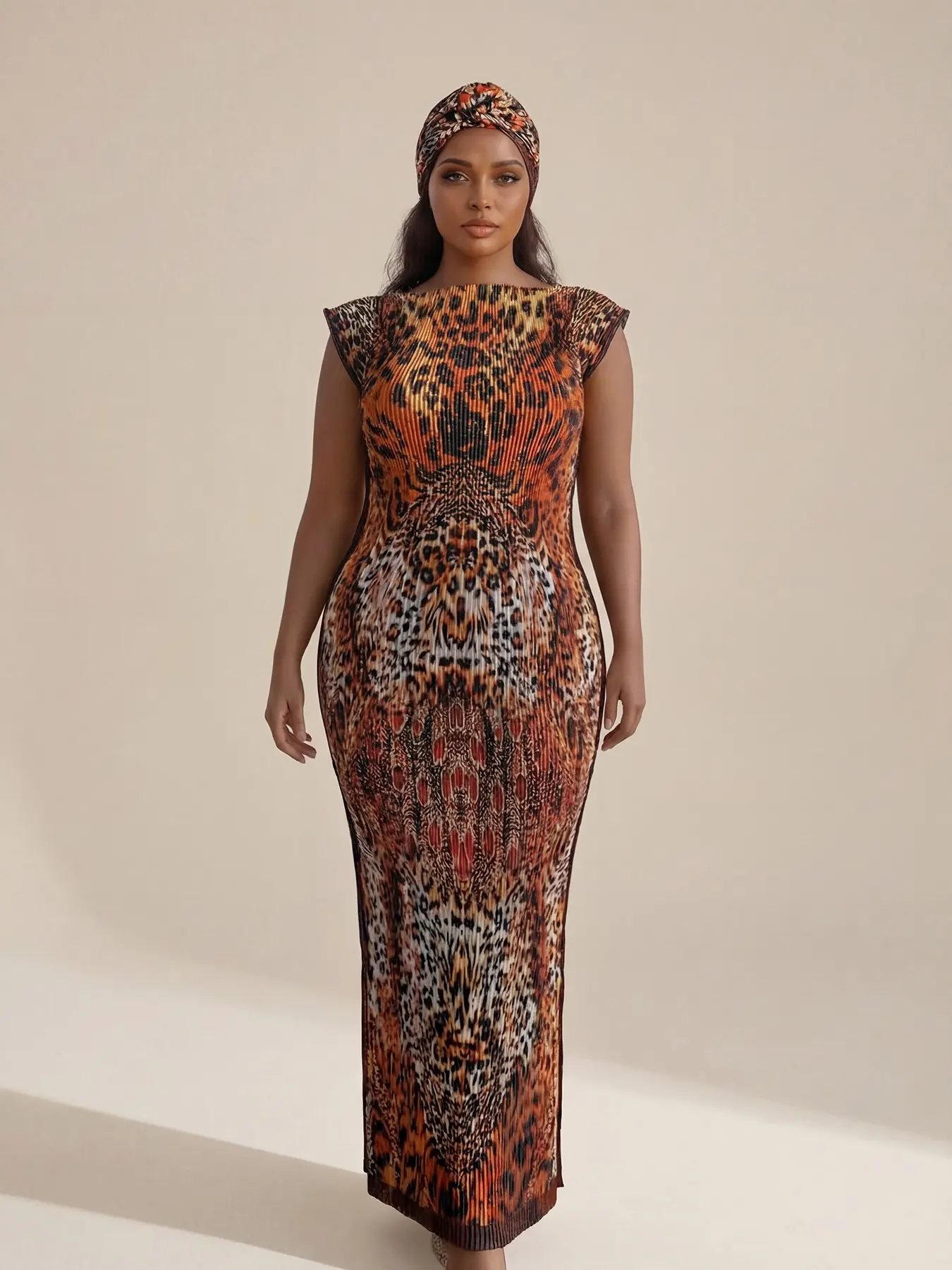 Women's All-Over Printed Long Dress Set, Slim-Fit Moo Moo Robe & Scarf,  Beach Sun Protection Shawl, Sexy Style for All Seasons, Casual Wear -  TikTok Shop