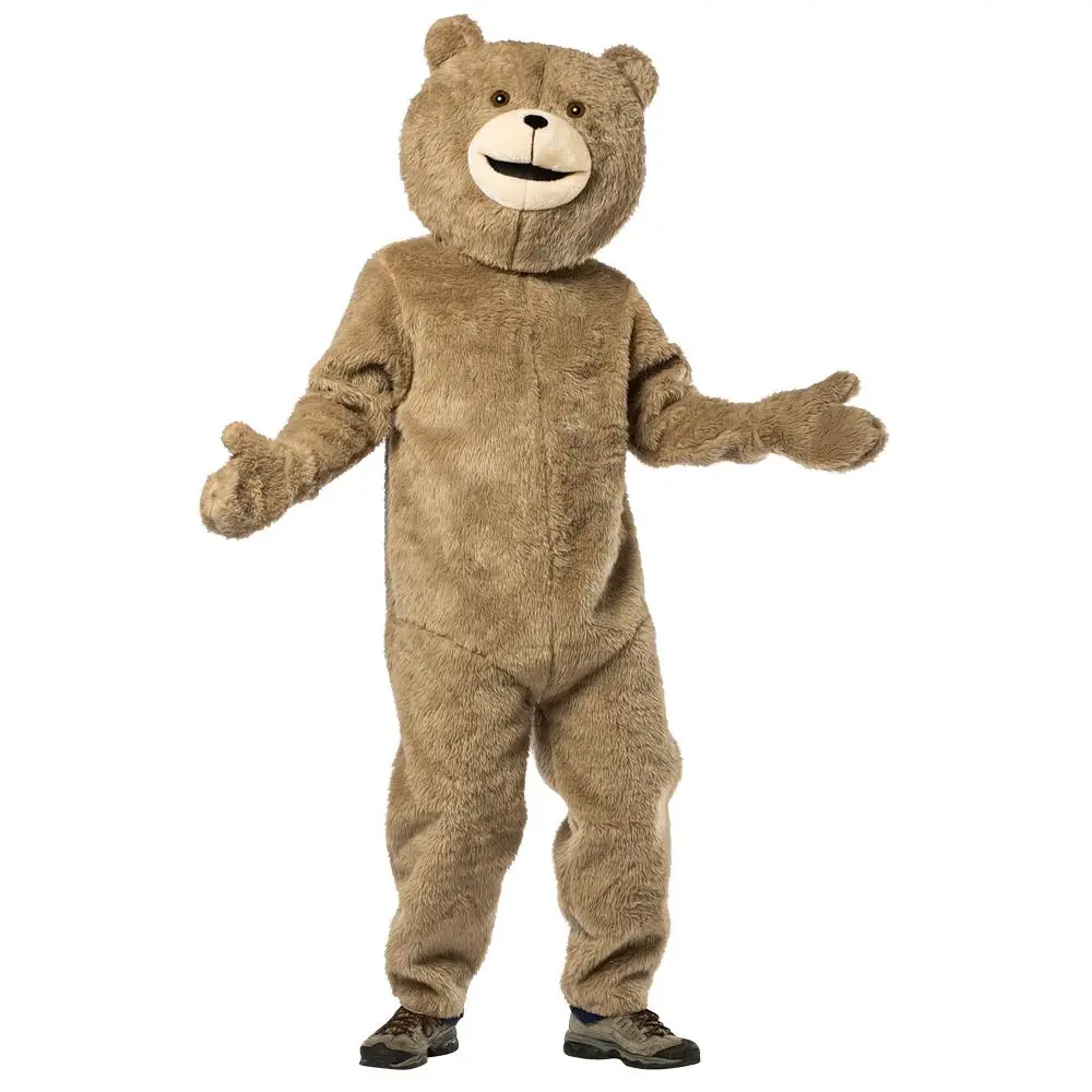 212 MAIN Full Body Long Sleeve Polyester Plush Teddy Look Pet Jumpsuit with Gloves - Dog & Cat Halloween Costume, Animal Cosplay Party Accessory (Model GC6510)