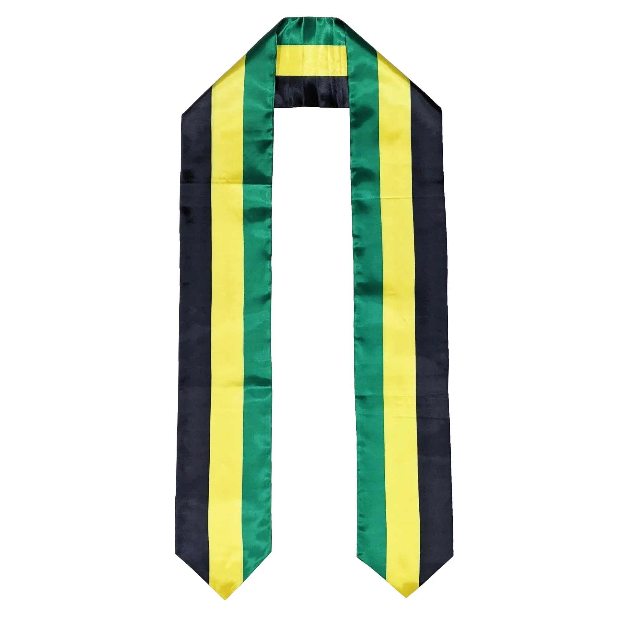 Jamaica Flag Graduation Stole, Sash, Jamaican, Scarf, Gift, Students, Quality, High School, College, Scarves, Adults, Men and Women, Satin