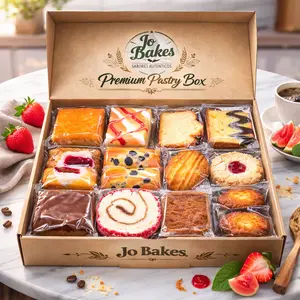 Jo Bakes Pastry Variety Box – 20 Individually Wrapped Pastries, Cake Slices, Sponge Cake, Guava & Coconut and More! Tropical Flavor
