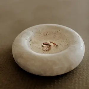 Étoile Decorative Travertine Bubble Tray