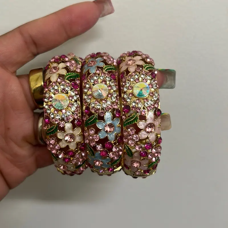 Jumbo Flower Bling Bangle 1pc Jumbo Flower Bling Bangle 1pc