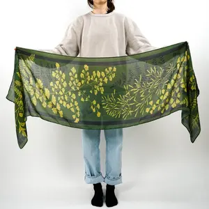 Ferns scarf - Book Inspired Soft Cotton Blend Elegant Shawl | Booklover Scarf | Hair Scarf | Patterned | All Season Scarf