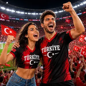 Personalized Turkey Soccer Jersey, Custom Back Name Number Türkiye Fan Shirt for Men and Women AKC