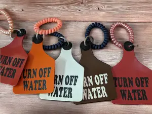 Turn Water Off Eartag Keychain