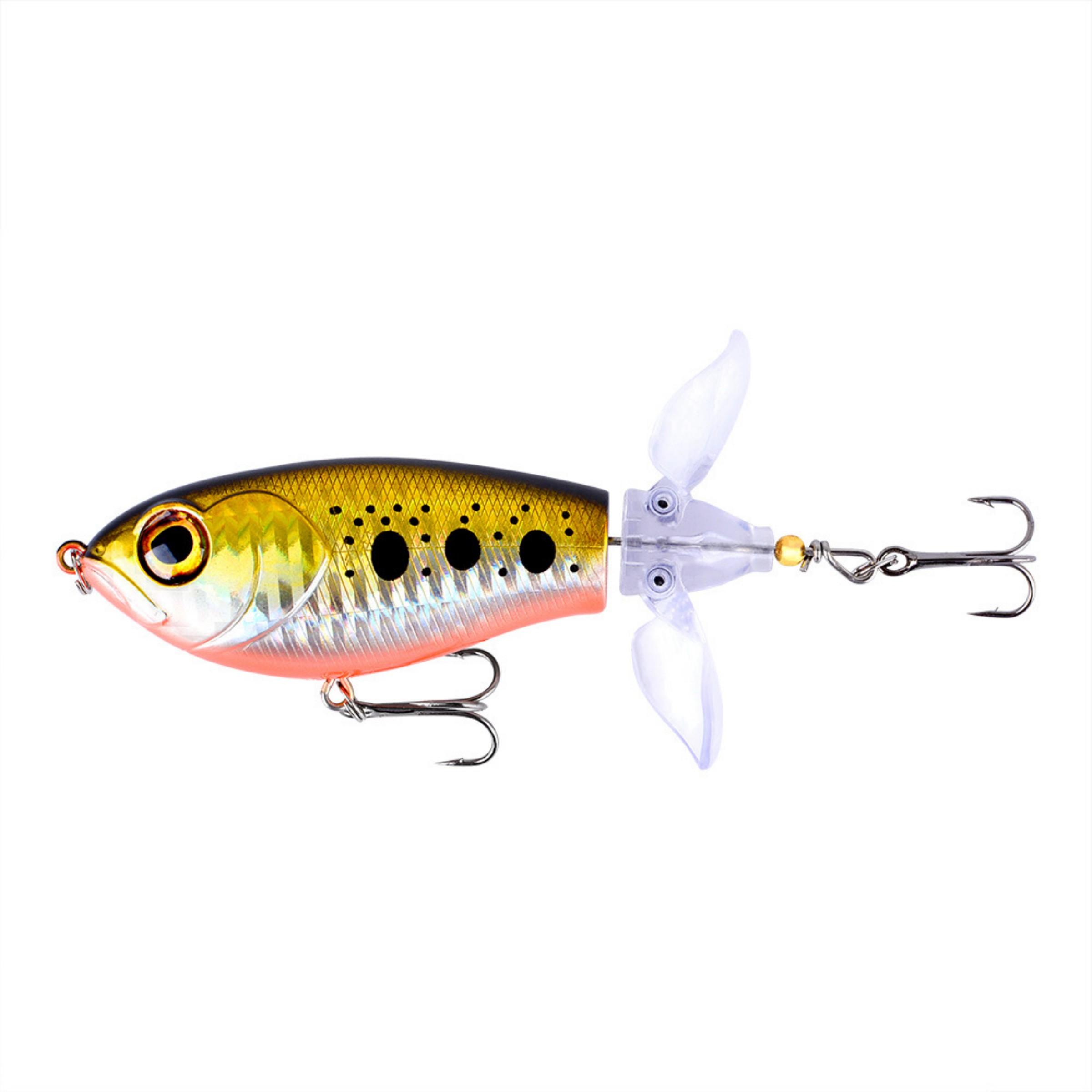 Top Water Fishing Lures with Hooks Double-Blade Design for Bass Catfish Pike Floating Lures Surface Wobble PoPobait Bass Baits Fishing Gifts for Men
