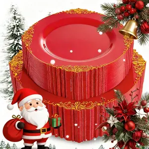 50pcs Plastic Plates Set Disposable Dinnerware for Weddings & Parties, Includes Knives Forks Spoons, Ideal for Events & Travel, Disposable Tableware