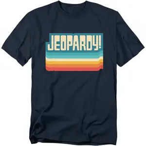 Vintage Jeopardy Unisex Adult T Shirt, Navy
