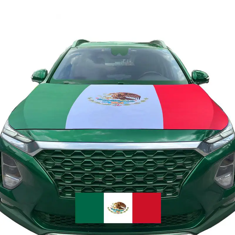 Mexico FLAG,Car Hood Cover Flag,4*5ft,Mexico's National Day,Car Bonnet Banner,Engine Flag,Strong Elasticity,Premium Sublimation Print,Fits Most Hood T