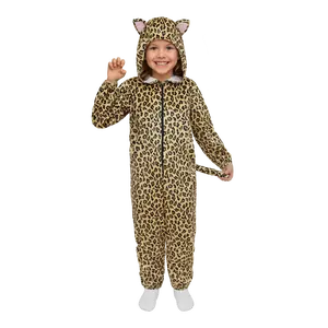 Leopard & Meow Cat Onesie - Hooded 3D Animal Pajama Costume for Halloween, Cosplay & Sleepwear