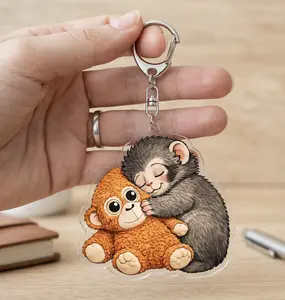 Lovely Baby Monkey Punch Keychain