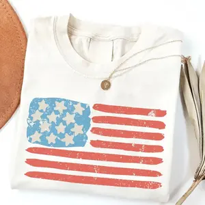 Retro American T-shirt, American flag, July 4th T-shirt, patriotic American gift