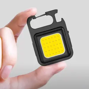 Portable Keychain Light, Mini COB LED Light, USB Rechargeable Strong Light High Performance Multifunctional Flashlight, Mini Handheld Flashlight for Home Outdoor Travel Emergency Use