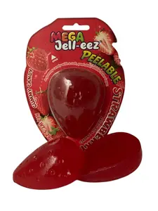 MEGA JELL-EEZ PEELABLE STRAWBERRY GUMMY CANDY- 5.29 oz