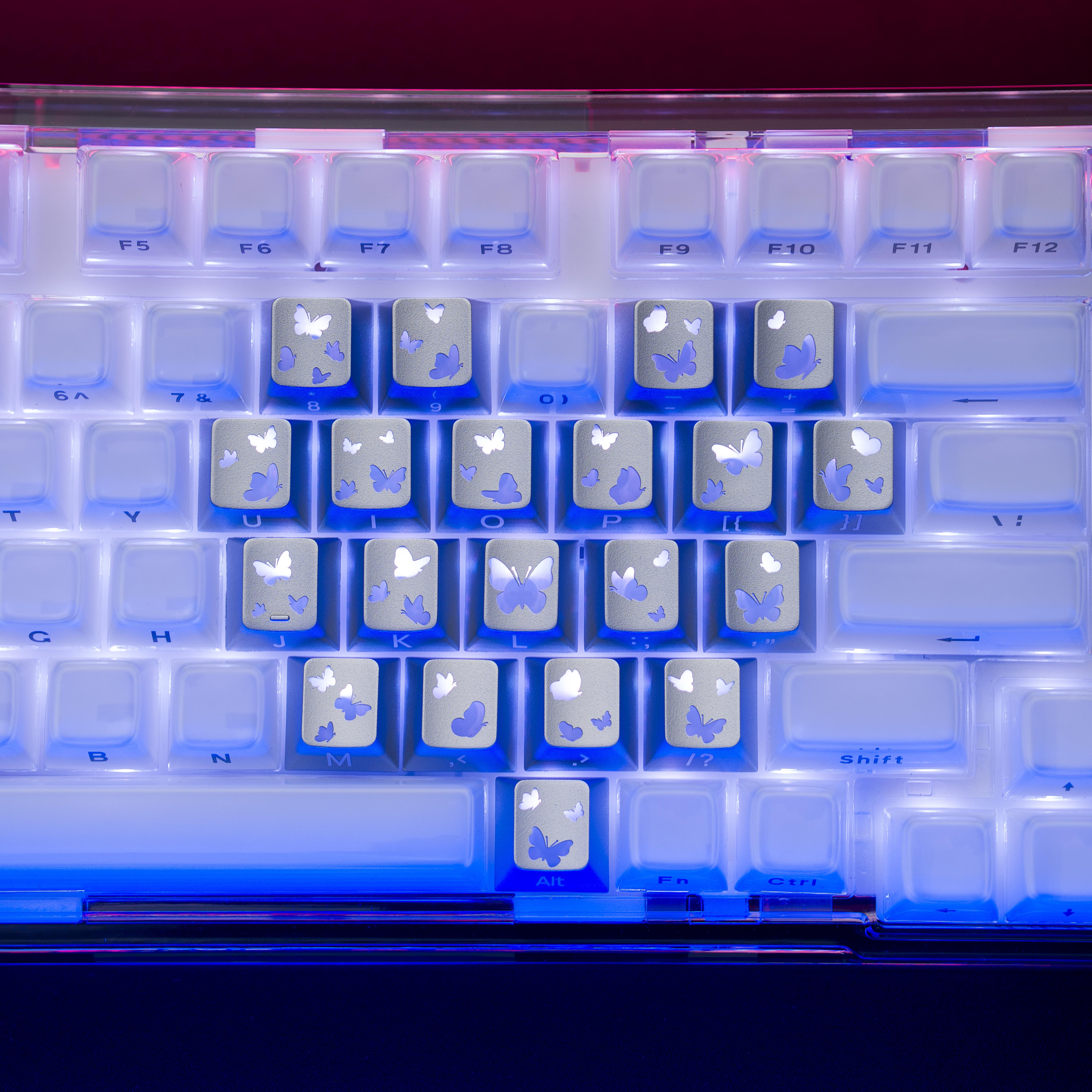 DigAura FlutterBloom OEM Profile IMD-Tech diy Keycaps 21-Key（only keycap, not include a keyboard）