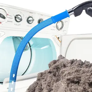 8ft Stretchable Dryer Vent Cleaning Kit – One-Second Snap-On Crevice Vacuum Hose, Slim Lint Brush for Fire Prevention, Compact Home & Dorm Cleaning Gadget, Blue Cleaner