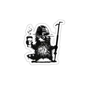 Work Raccoon Sticker