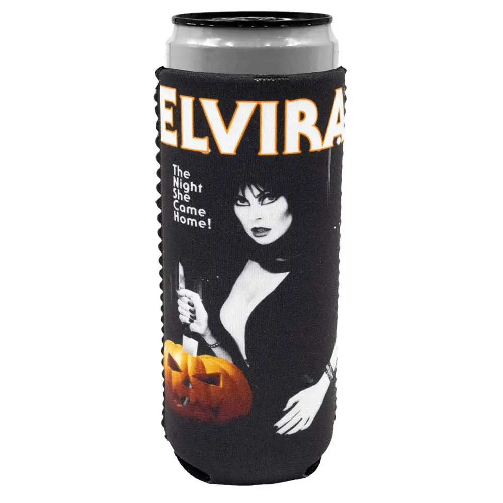 Elvira Haddonfield Halloween Slim Can Cooler Coozies