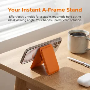 Magnetic Phone Wallet with Stand | Slim Compatible Card Holder, Hands-Free Viewing