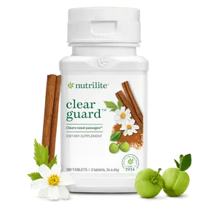 Nutrilite ClearGuard Plant-Based Nasal Wellness Supplement 180 Tablets Daily Respiratory Support with Acerola Cherry Cinnamon & Spanish Needle for Fitness Healthcare - Edible, Dietary