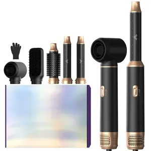 Hair Dryer Brush 5 in 1, Blow Dryer Brush Set Upgrade Hot Air Brush As A Gift for Straight/Curl/Drying/Smoothing Air Styler Curling Wrap Air Curler, Curling Iron Hair Styling Tools, Volumizer Brush, Detangling Brush