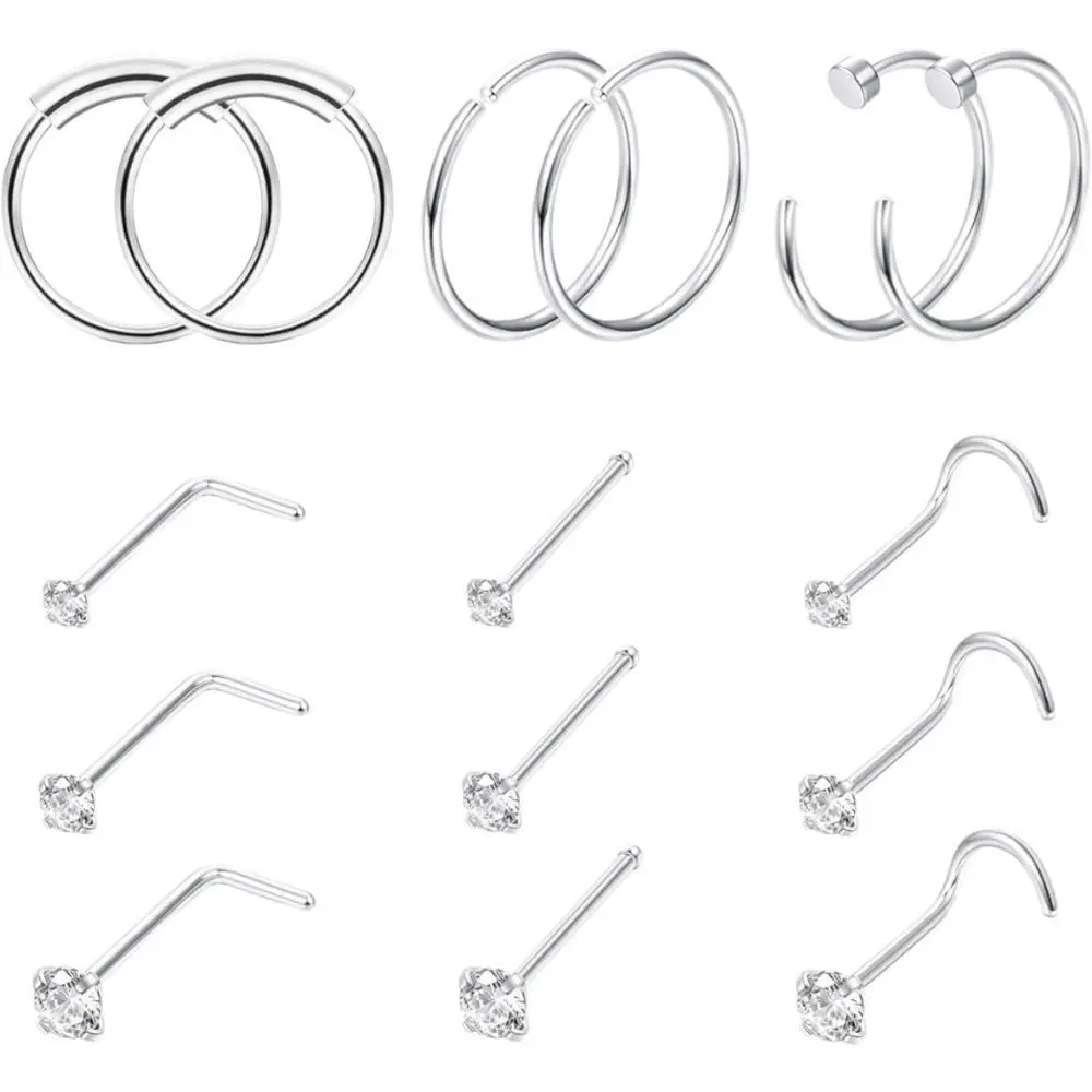 A.22G Silver Nose Ring
