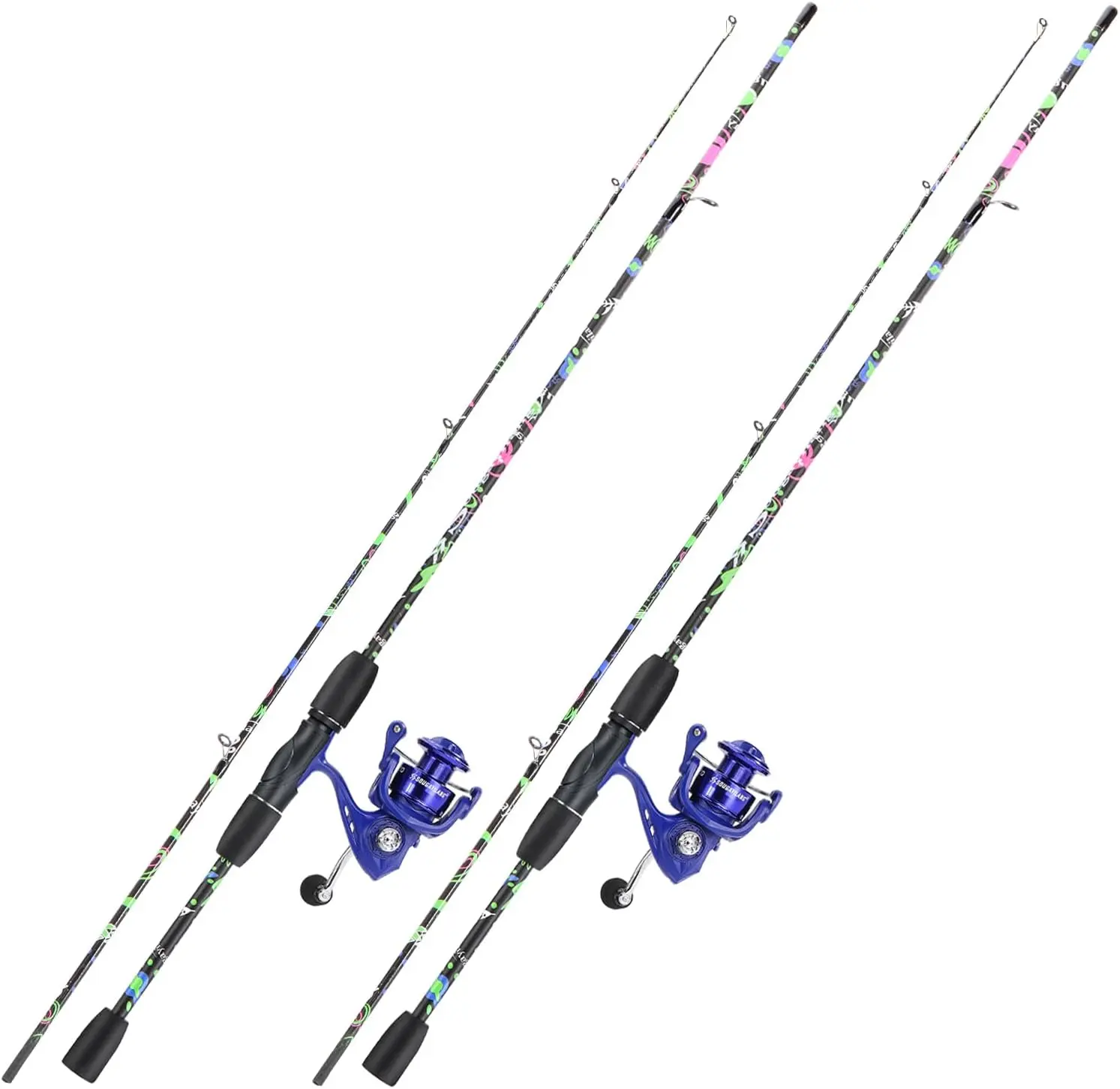 Fishing Rod Combo, 2- 6-Foot Graphite & Fiberglass Rod with Anti-Reverse Spinning Fishing Reel (1Pack/2Pack) - TikTok Shop Fishing Rod Combo, 2- 6-Foot Graphite & Fiberglass Rod with Anti-Reverse Spinning Fishing Reel (1Pack/2Pack) - TikTok Shop