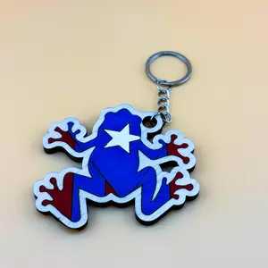 Puerto Rican Keychains | Laser Engraved | Hand Painted | Puerto Rico Flag | Boricua | Coqui | Wooden Souvenir | Cultural Gift | Handcrafted
