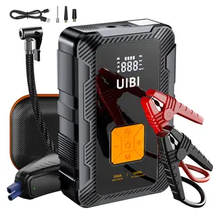 UIBI X7 Car Jump Starter with Air Compressor, Tire Pump, LED Lights, and Digital Screen for Portable Car Emergency Use Vehicle
