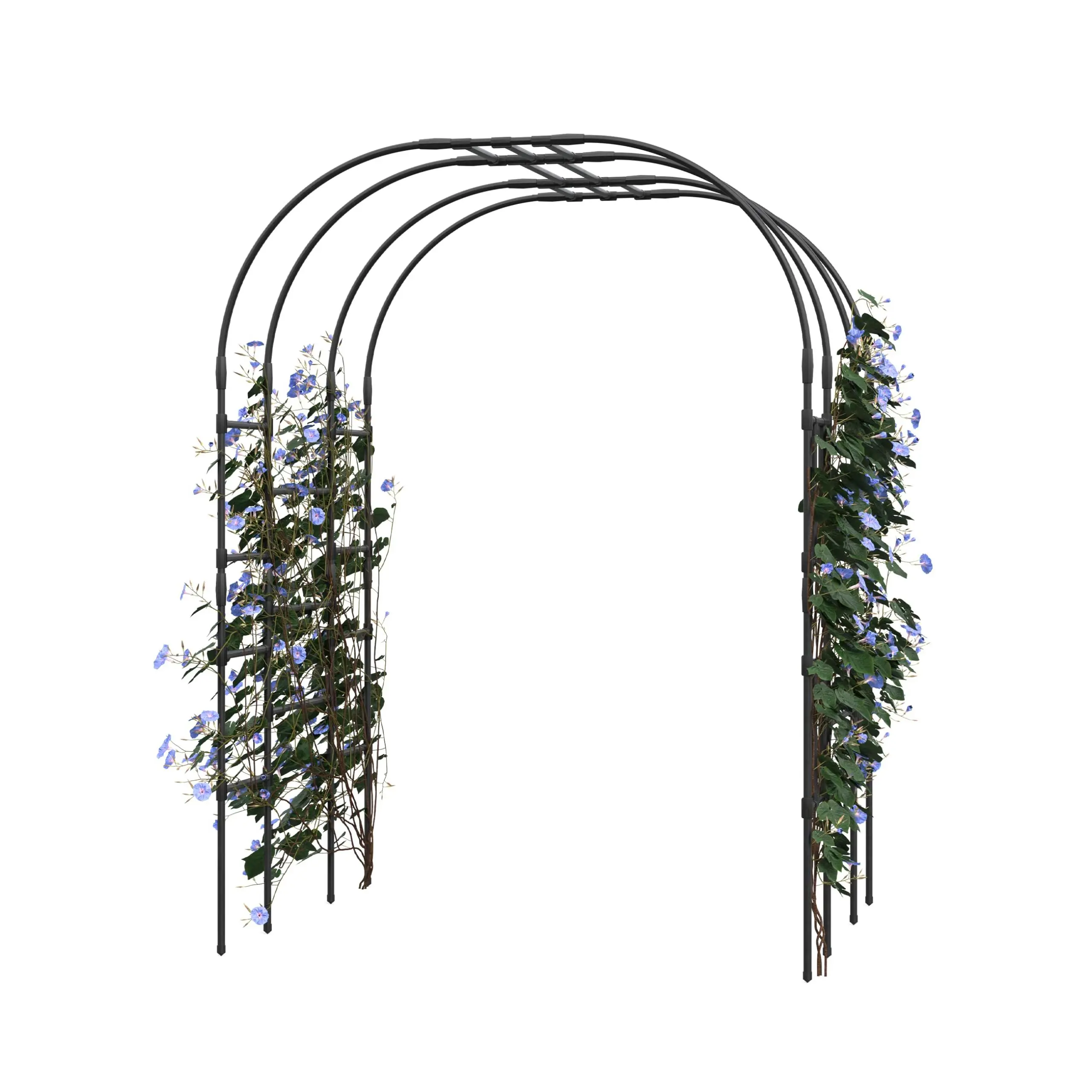 Sturdy Metal Garden Arch Trellis, 47 x 59 x 95 Inches Outdoor Floral Archway Frame, Reliable Plant Support Structure for Climbing Plants, Perfect Decorative Frame for Weddings, Ceremonies, Parties and Garden Outdoor Decoration