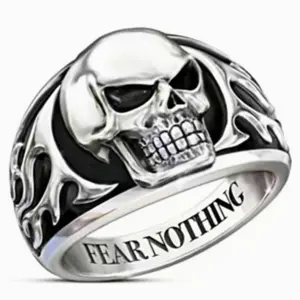 Men's Silver Skull Ring Popular Fashion Punk Jewelry Party Gift