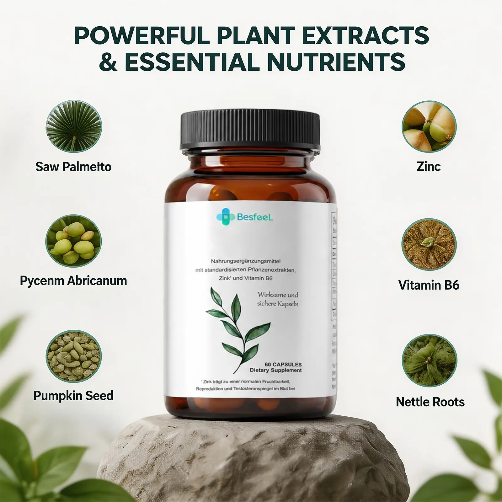 Men’s Wellness Supplement with Pumpkin Seed Oil & Saw Palmetto.714