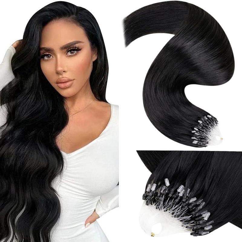 Human Hair Microbead Extensions 14 Inch Soft Glossy Long Lasting Amazon.com : Senmy Micro Bead Hair Extensions Real Human  main image 4