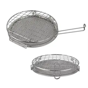 Portable Camping Cookware Reusable Grilling Net Multifunctional Mesh Rack Barbecue Supply for Outdoor Cooking and Picnic