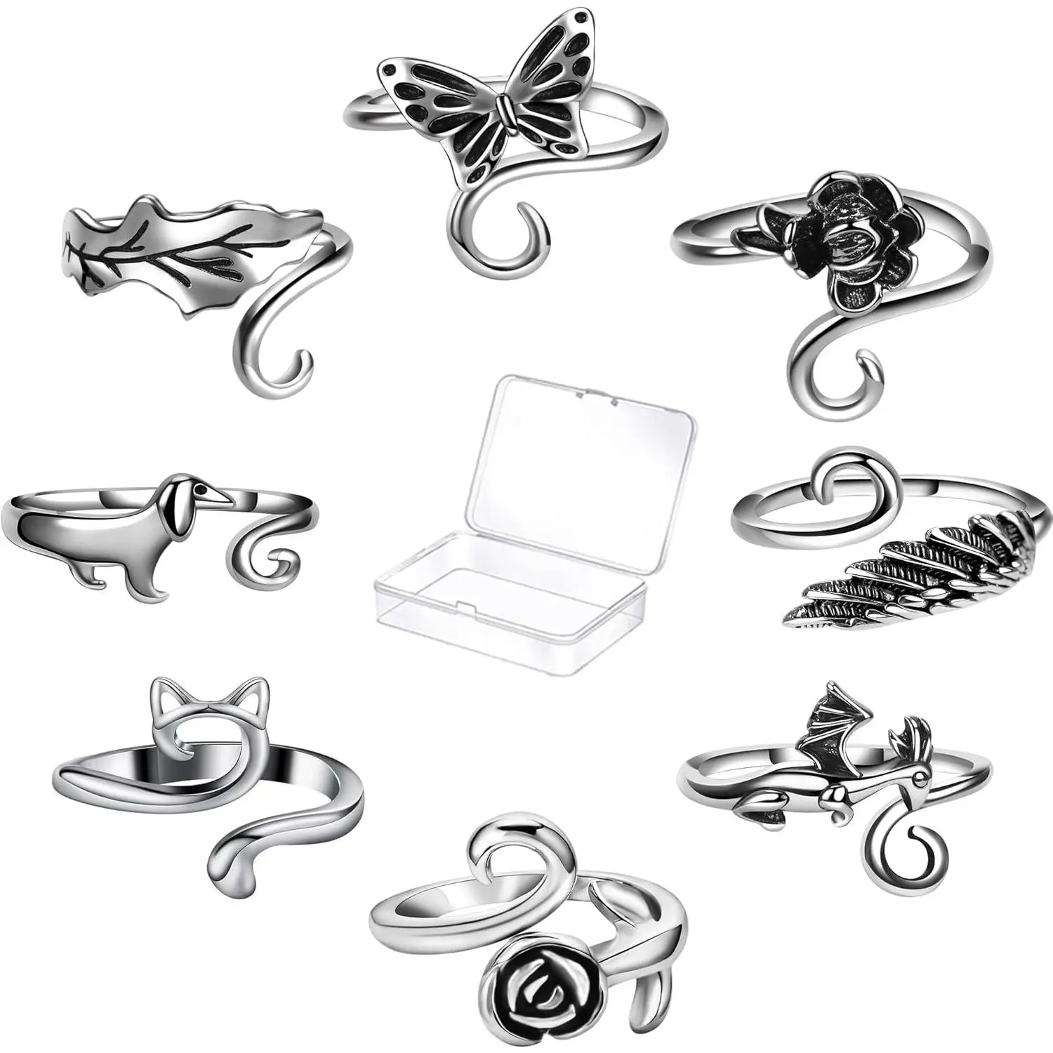 8 count Crochet Tension Rings for Crocheting Yarn Guide Ring for Finger Yarn Crochet Ring Knitting Accessories