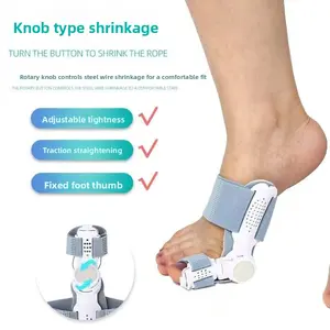 Hallux valgus orthopedic toe corrector with multi-angle knob, adjustable toe separator for men and women, toe corrector