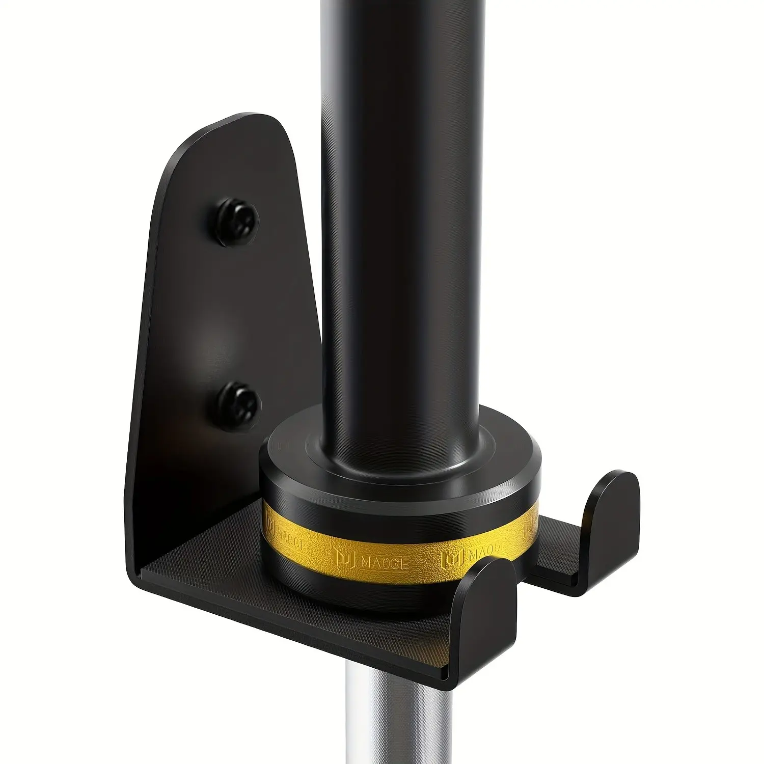 Olympic Barbell Hanger, Garage Gym Bar Wall Rack, Vertical Barbell Mount Rack, Powder Coated, Space Saving, Holds Under 33mm Bar Size, Home Gym, Gym Accessories