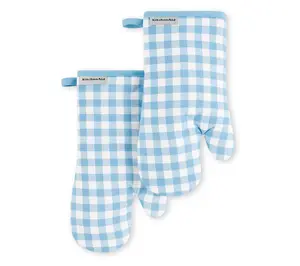 KitchenAid Gingham Oven Mitt 2-Pack Set