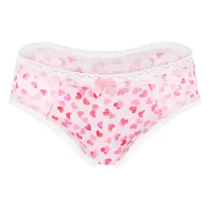 LittleForBig Unisex Hipster Briefs Hearts Pattern Mesh Shaping Tucking Gaff Briefs for Sissies Crossdressers Transgender Individuals Breathable