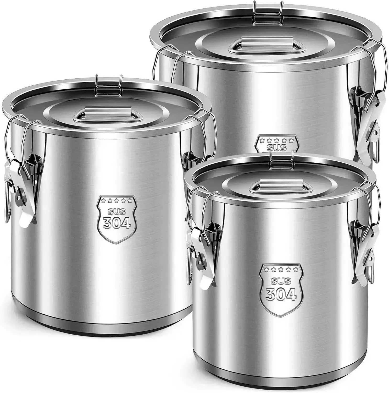 Stainless Steel Storage Container 12L, 10" x 10"