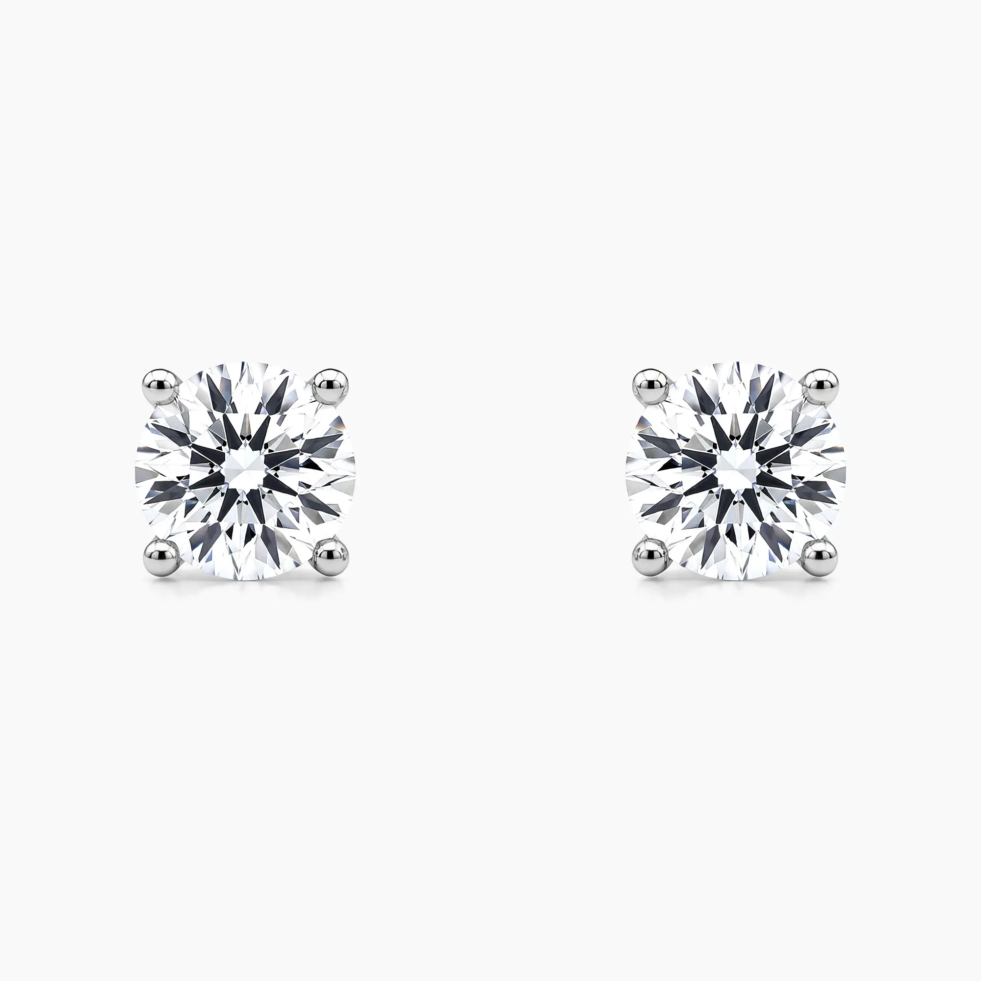 #6   |   1/2 CTW | Basket Four Prong Lab Diamond Stud Earrings set in 925 Sterling Silver