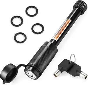 Trailer Hitch Receiver Pin Lock,5/8" Dia 3-1/2" Long Pin Trailer Lock for Class III IV 2" and 2-1/2" Receiver,Tow Hitch Pin Lock with 4 Anti-Rattle Rubber O-Rings,for Trailer Truck Car Boat