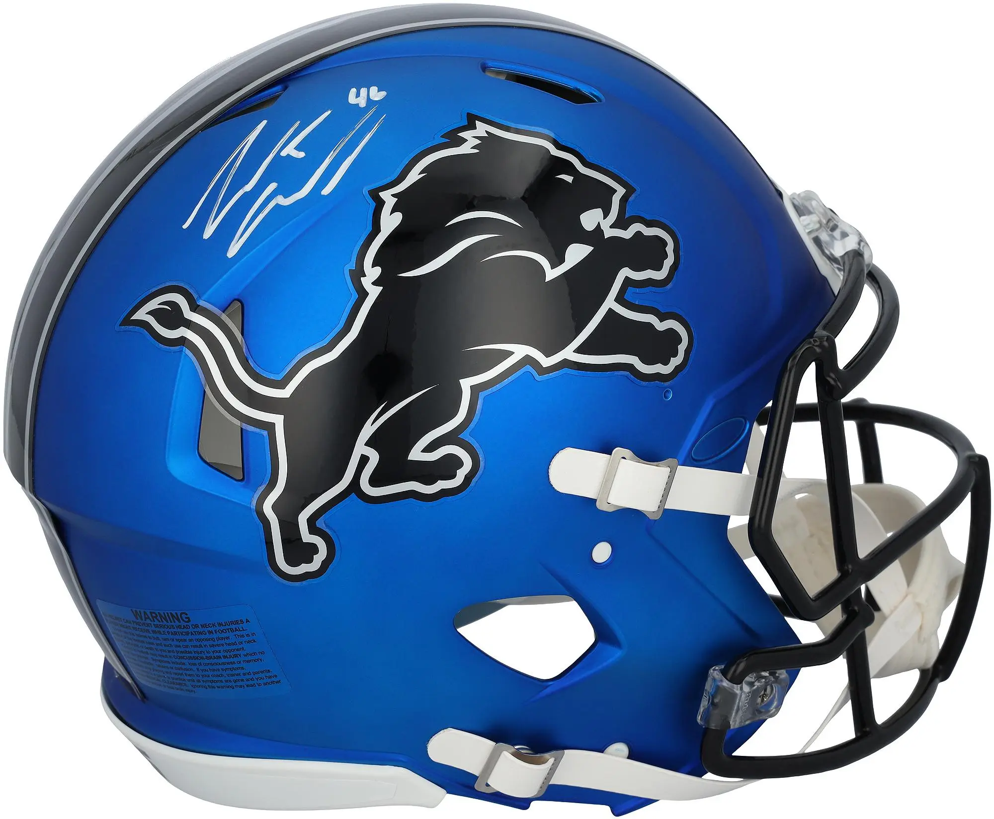Jack Campbell Detroit Lions Signed Riddell 2024 Alternate Speed Authentic Helmet