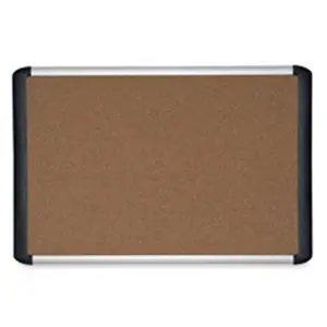 212 MAIN Self-Healing Rectangle Wall Mount Cork Board, 24x36 in Silver Frame, Tech Cork Surface