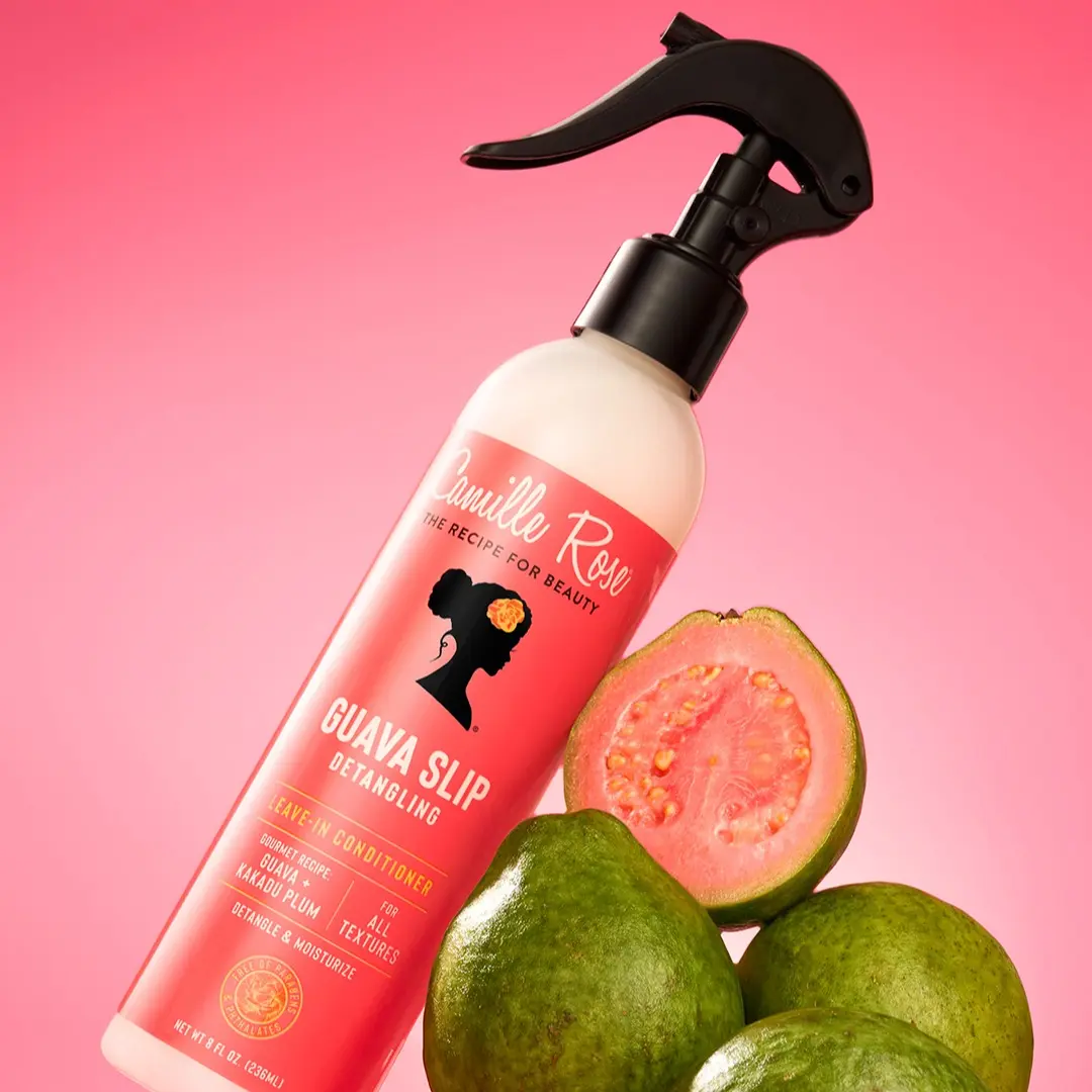 Camille Rose Guava Slip Leave-In Conditioner, 8 oz, Lightweight, Hydrating & Detangling