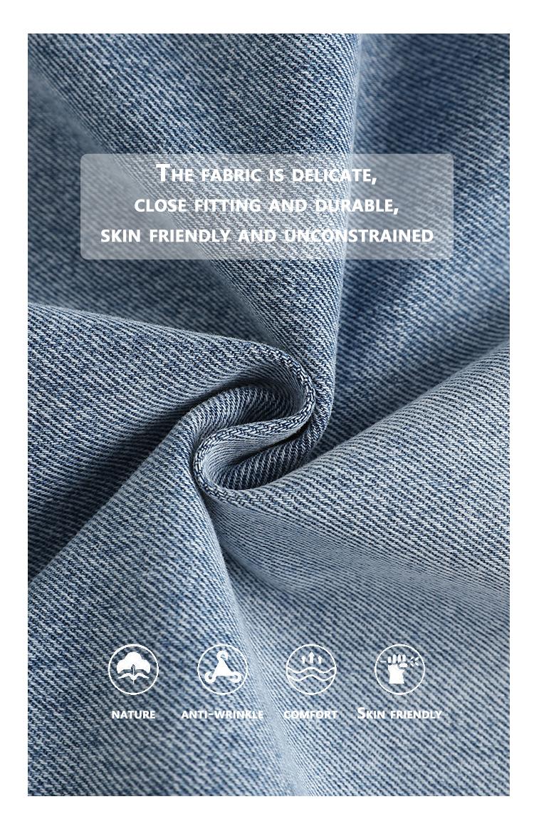 3-pack men’s cotton wide-leg jeans, loose fit with straight cut, casual street retro gradient wash denim fabric